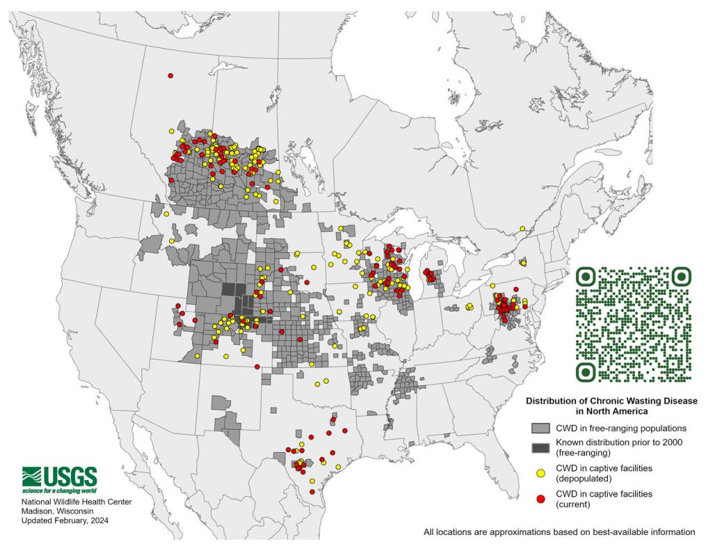Chronic Wasting Disease USGS Multimedia Results use QR for link